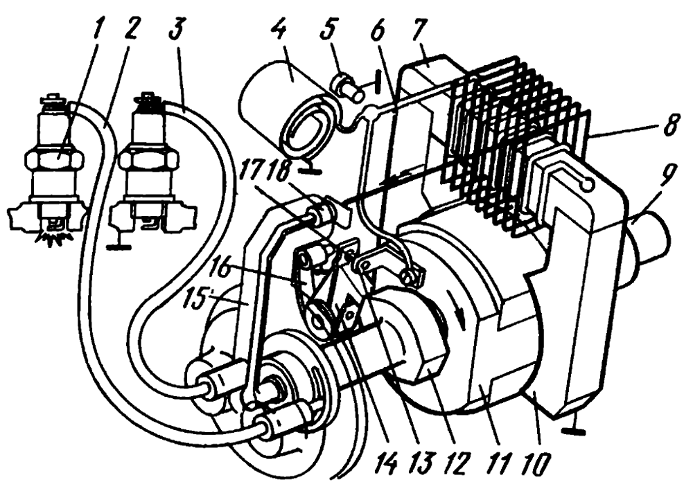 Схема тракторного магнето
